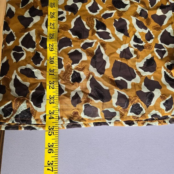 Anthropologie J.O.A. Dotted + Spotted Wrap Mini Dress Brown Multi Size L - Picture 15 of 15